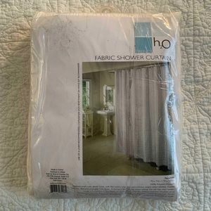 H2O Trends Parachute White Fabric Shower Curtain 70" x 72"